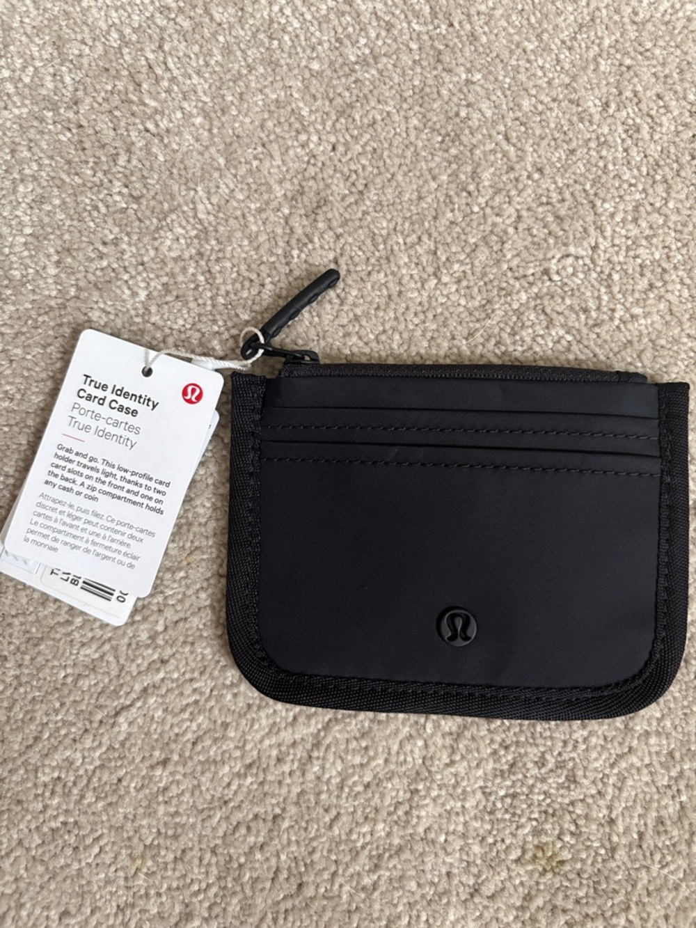 lululemon athletica Black True Identity Card Case NWT